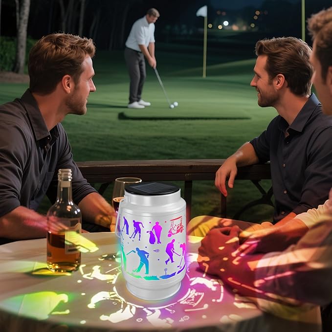 Solar Lantern Outdoor Waterproof for Patio Yard Lawn Backyard Front Porch Golf Cart Lights Golf Ornaments Decorations Gifts for Men Dad Grandpa Lantern