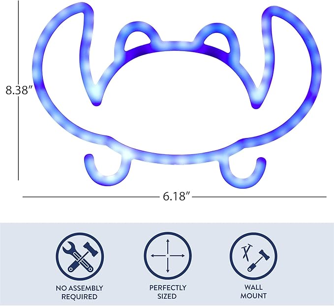Disney Lilo and Stitch Angel Neon Lamp,LED Neon Light, Angel Outline Wall Décor, Soft Glow Decorative Lamp for Bedroom, Living Room, Desk or Gift