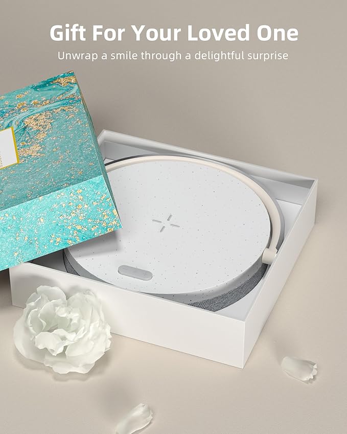 EZVALO Gifts for Women, 4-in-1 Bluetooth Speaker, Bedside Lamp with Wireless Charger, Dimmable Night Light and Phone Holder, Birthday Gifts for Teens, Families and Friends