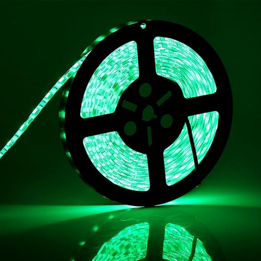 SUPERNIGHT 16.4FT LED Strip Light, Waterproof 12V 60W Green Rope Lights, 300 LEDs 5050 Tape Lights for Bedroom, Kitchen, Mirror, Home Decoration