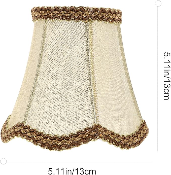 ARTIBETTER Lamp Covers for Table Lamps, Clip on Lamp Shade, Upside Down Lampshade for Vintage Lamp, Small Lampshade with Bulb Clip, Lamp Shade for Vintage Lamp, Pleated Lamp Shade