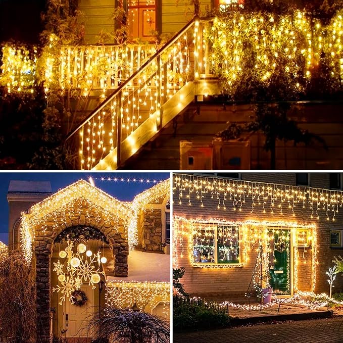 164FT Christmas Lights Outdoor Decorations 1512LED Fairy String Light 12 Lighting Modes with Timer Memory Waterproof Christmas Light for Yard Roof Party Holiday Wedding Garden Decor