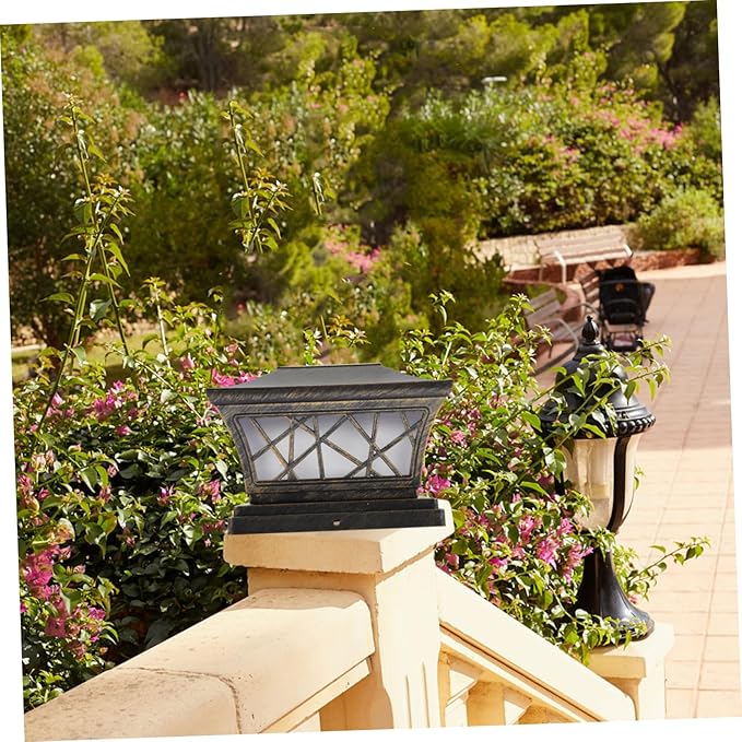 ARTIBETTER Solar Powered Outdoor Post Light Fixture Floor Lamp for Lawn Garden and Patio Decor Gentle Illumination with Protection