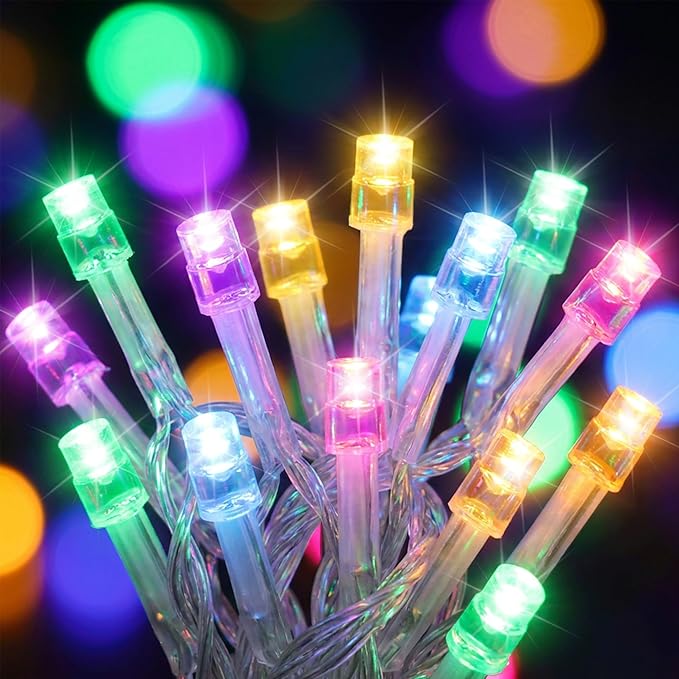 30 LED Easter String Lights - 11.5Ft Pastel Colored Battery Mini Light with 8 Modes, Timer, Waterproof - Fairy Christmas Lighting for Outside Tree Bedroom House Party Garland Decorations - White Wire