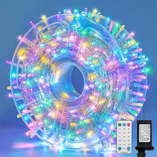 165ft Pastel Easter Lights String, Christmas Mini Light,500 LED with 16 Light Modes, Fairy Lights Plug in for Outdoor Xmas Trees Garland Wreath Holiday Decorations(Green Warm Pink Blue Purple)