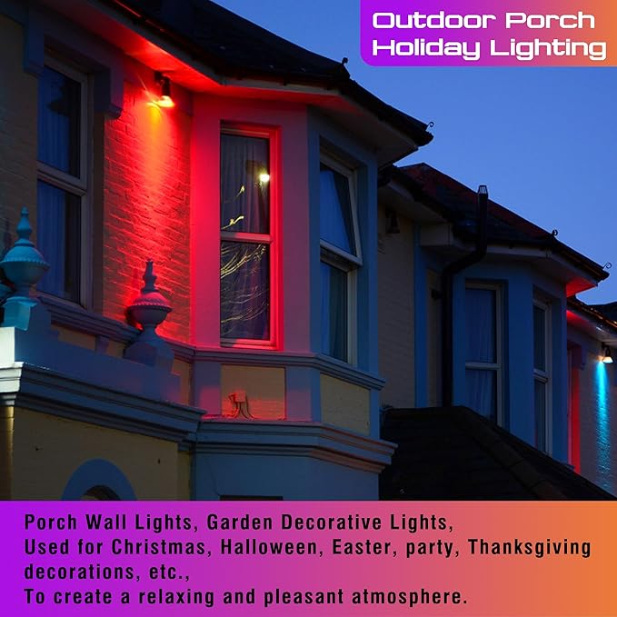E26 Red Light Bulbs for Sleep Christmas, 625nm Blue Light Blocking 25w-40w Equivalent, 3W Red Night Light Bulb 300LM for Bedroom Sleep, Baby Nursery, Porch, Holiday Mood Lighting, Non-Dimmable, 4 Pack