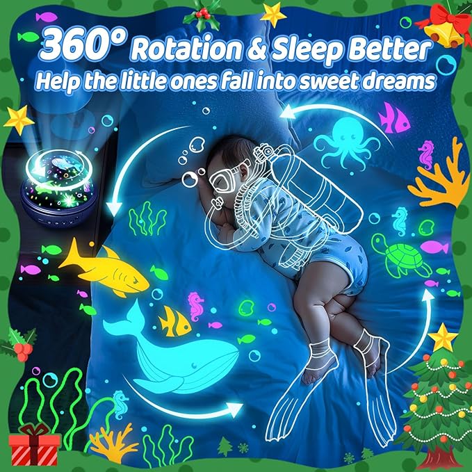COOLNIGHT Night Light for Kids, 93 Lighting+3 Films Kids Night Light Projector, Remote+Dimmable Star Projector,360°Slient Ceiling Stars Glow in The Dark for Sleep, Boys Christmas Gifts for Grandkids