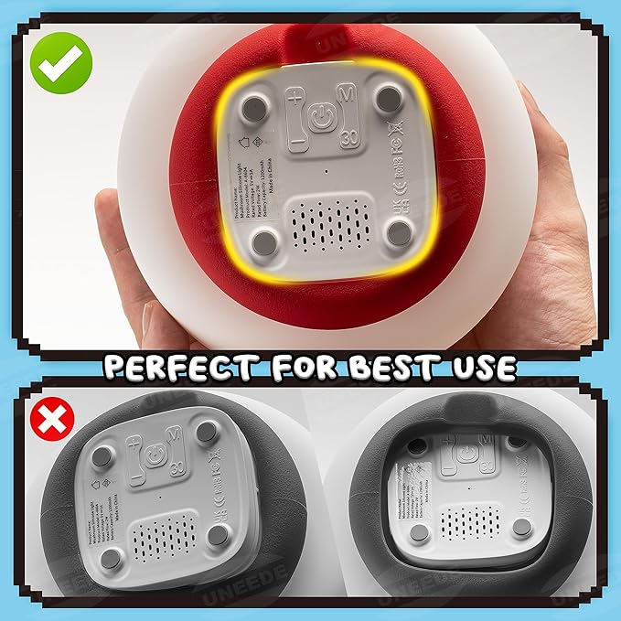 UNEEDE Mushroom Lamp for Kids Night Light,13 Sound Effects Toddler Night Light as Cute Mushroom Decor, Squishy Nursery Mushroom Night Light with Timer,Christmas Birthday White Elephant Gifts