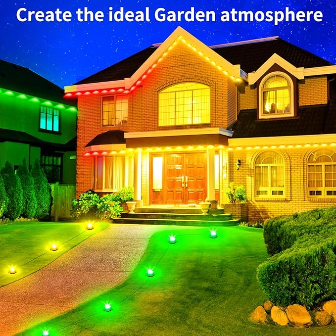 32.8FT Permanent Outdoor Light, IP67 Waterproof LED Eaves Light, App/Remote Control Christmas Lights, Suitable for House，Patio Decor Garden Party Festival Decoration