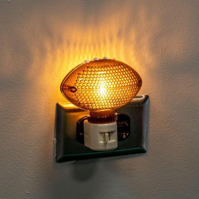 Novelty Lights LED Lamp Football Shape Sports Decoration Night Light with Swivel Plug
