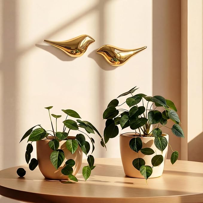 2-Pack Golden Birds Motion Sensor Night Lights, Rechargeable Battery Operated Magnetic Wireless Wall Lights, 3000K Warm Light for Hallway, Staircase, Bedroom Home Decor, Easter Gift