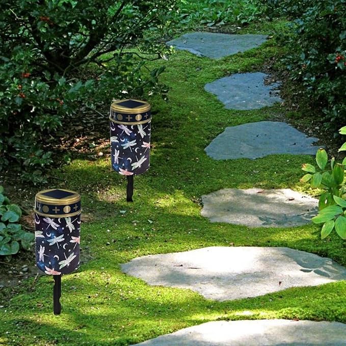 Light for Prayer Cemetery Solar Lights for Grave Cemetery Decor Candle Lamp Dragonfly Solar Powered Landscape Lights for Grave Memorial Gift Decor