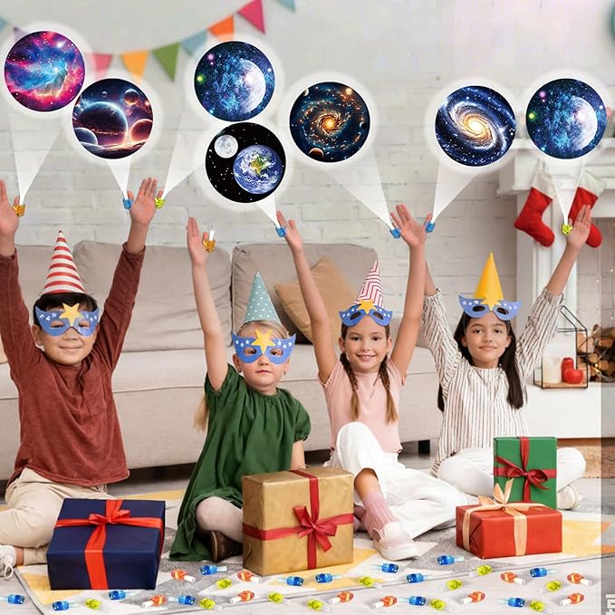 36PCS Space LED Finger Lights Outer Space Party Favors Glow in the Dark Light Up Finger Lights Solar System Themed Toys Bulk for Birthday Party Goodie Bag Stuffer Birthday Gifts Classroom Prize