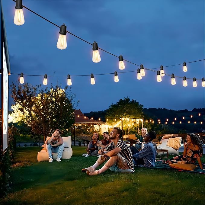 Edison LED Light Bulbs,10 Pack ST38 Clear Replacement Bulbs Fits C7 E12 Screw Base Light,Vintage 0.6W Dimmable Waterproof Bulbs for Indoor Outdoor Patio String Lights
