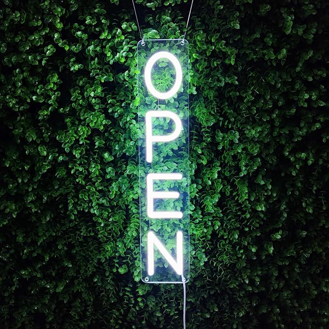 Neon LED Open Sign 17in w/Remote Controller, Electric Light Up Sign for Business, Shop, Pub, Bar, Restaurant, Coffee Shop, Salon, Hotel