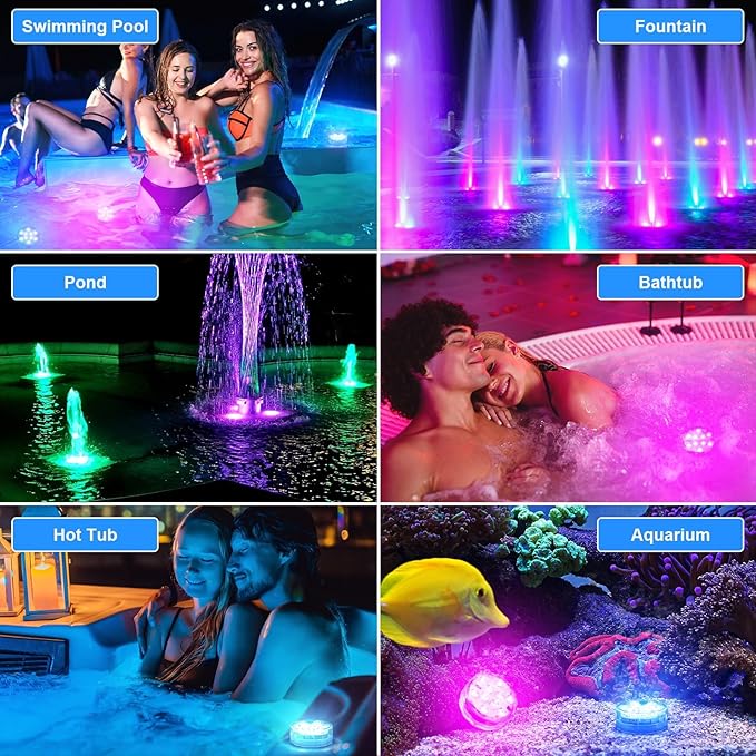 Creatrek Pumpkin Lights for Inside Pumpkin, 16 Color Changing Jack O Lantern, Battery Operated JackoLantern Lights for Pumpkins Outdoor Halloween Party 2 Pack