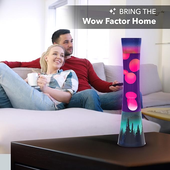 JAMBO 15.5" The Upgraded Motion Lamp, Aurora Decal Motion Light, Beautiful Home Decor, Living Room Bedroom Lamp, Relaxing Nightlight for Teens, Kids & Adults