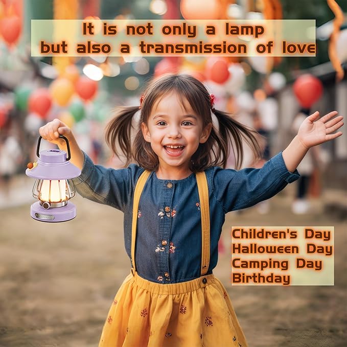 HOMY Snail Camping Lantern for Kids Rechargeable Portable Night Light with 3 Colors & Dimmable, Outdoor Camping Gear, Indoor Bedroom Tent Nightlight Gift for Toddlers