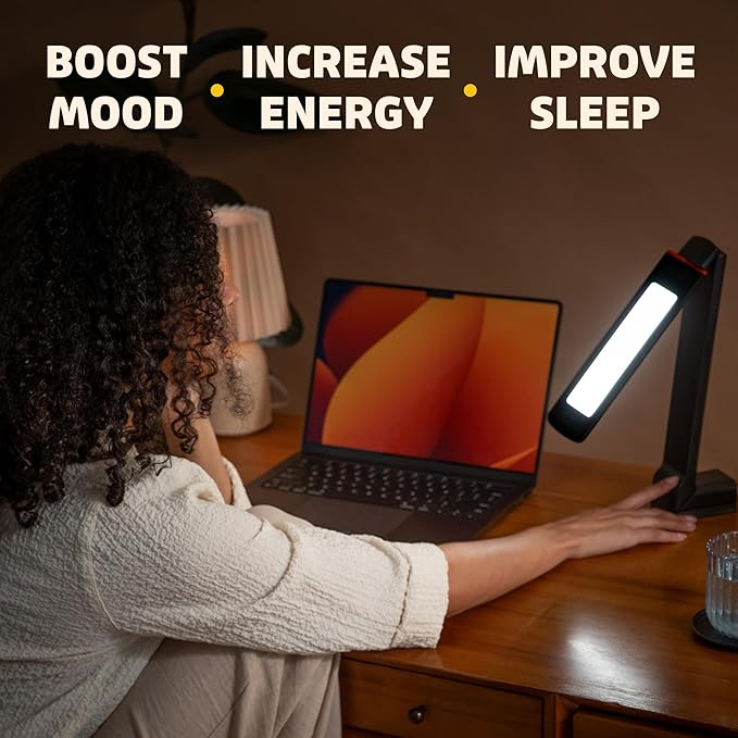Circadian Optics Lumos 2.0 Light Therapy Desk Lamp | As Seen On Shark Tank | 10,000 LUX UV-Free Full-Spectrum LEDs | Adjustable Portable Folding Sunlight Lamp for Seasonal Blues, Focus, Energy & Sleep