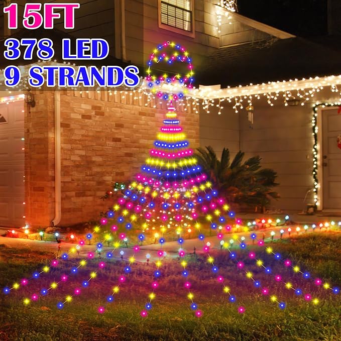Baquler 15ft Easter Decor Egg Lights 350 LED 8 Modes Plug in Curtain Window Lights Egg Sign for Outdoor Home Bedroom Wedding Indoor Party Easter Decor