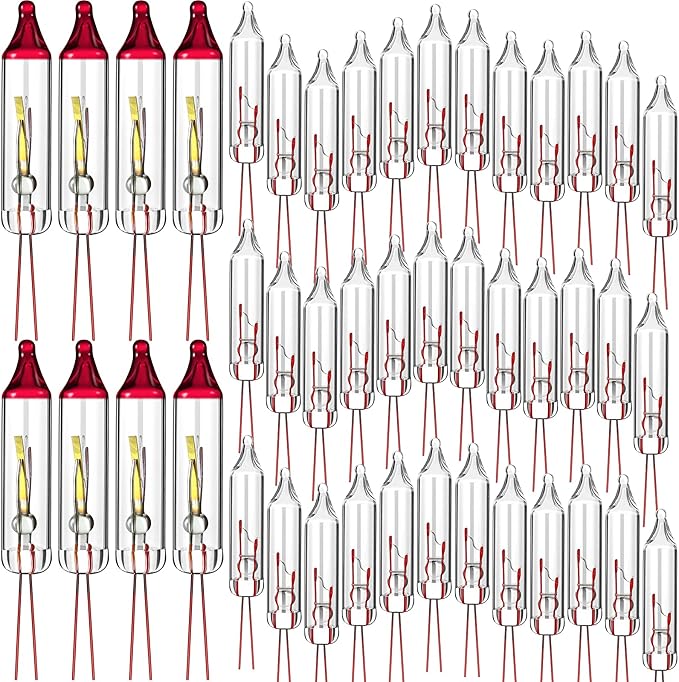 Ganeen Christmas Replacement Mini Incandescent String Light Bulbs Wire Flasher Bulbs 2.5 V 3.5 V Incandescent Flasher Bulbs, Christmas Lights Decor for Home Bedroom Xmas Tree(Warm White, 496 Pcs)