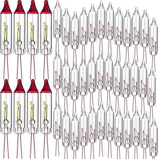 Ganeen Christmas Replacement Mini Incandescent String Light Bulbs Wire Flasher Bulbs 2.5 V 3.5 V Incandescent Flasher Bulbs, Christmas Lights Decor for Home Bedroom Xmas Tree(Warm White, 496 Pcs)