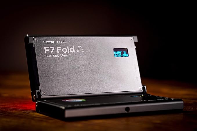 Falcon Eyes F7 Fold 24W RGB On Camera Video Light, Support Magnetic Attraction, Color Picker Functions, App Control