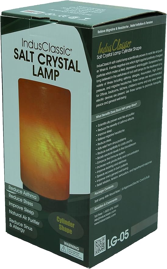 LG-05 Cylinder Shape Himalayan Crystal Salt Lamp