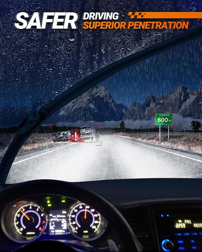 SEALIGHT S2S 9005/HB3 H11/H8/H9/H16 Light Bulbs Combo, 80000LM Super Brighter, 6500K Pure White 9005 H11 Fog Bulbs, 60K+ Hours Lifespan, 2-Pack for Powersports/ATV Lamps