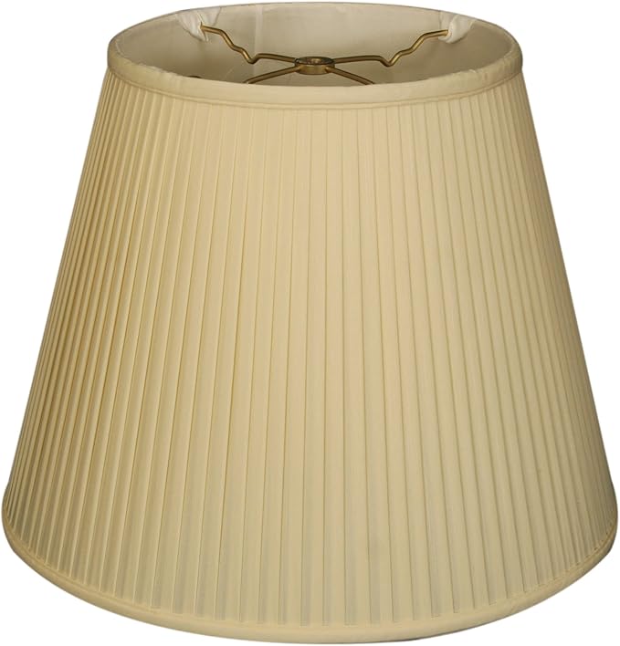 Royal Designs, Inc. Deep Empire Side Pleated Basic Lamp Shade, BS-729-14EG, 9 x 14 x 10.5 (Spider), Eggshell