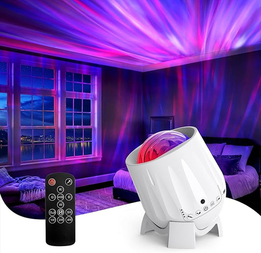 Northern Lights Projector, Galaxy Projector Night Light with Remote Control& Timer Funtion, Sleep Aid, Aurora Ceiling Projector Light for Bedroom Decor, Christmas Gift for Kids, Adults