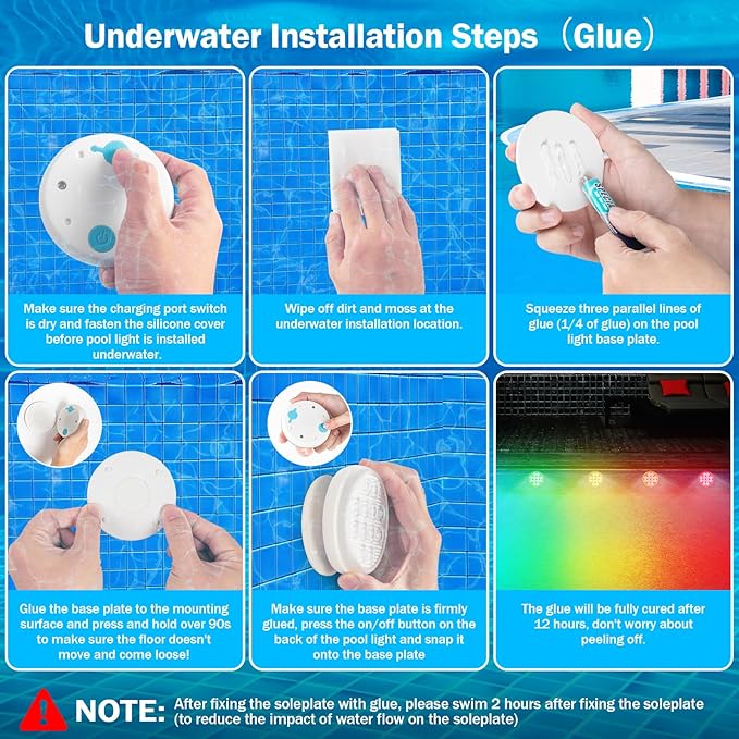 Pool Lights for Inground Pool(2 PACK), Upgraded Ultra-High Brightness Rechargeable Submersible LED Lights with Remote, IP68 Waterproof 22 Color 2600mAh Floating Light with Magnet for Hot Tub 2 PACK