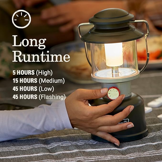 Coleman Classic Rechargeable 800L LED Lantern, Impact & Water-Resistant Lantern with Carabiner Handle & Charging Ports, Great for Camping, Power Outage, Emergencies, & More