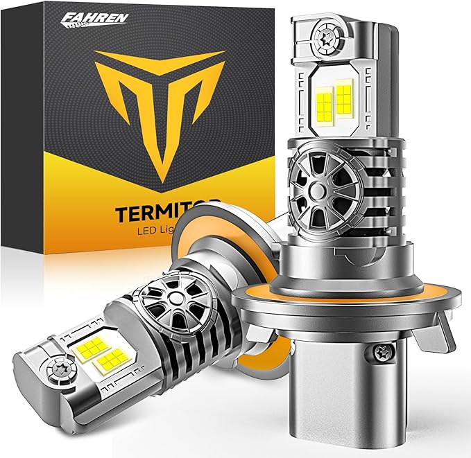 Upgraded H13/9008 Light bulb Hi/Low Beam, 40000LM 900% Super Bright, 6500K Cool White Fog Light Bulb,IP68 Waterproof, Real 1:1 Halogen Mini Size, Plug-N-Play, Pack of 2