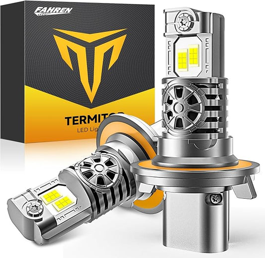 Upgraded H13/9008 Light bulb Hi/Low Beam, 40000LM 900% Super Bright, 6500K Cool White Fog Light Bulb,IP68 Waterproof, Real 1:1 Halogen Mini Size, Plug-N-Play, Pack of 2