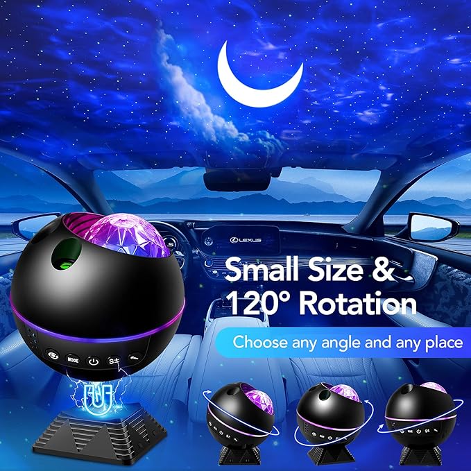【Gift Package & Birthday Gift】STARS+MOON 15 Colors/240 Lighting Modes Galaxy Projector Star Projector,Galaxy Lights for Bedroom,Star Projector Galaxy Light Gifts Room Decor for Teen Girls Boys (black)