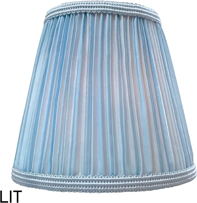 Royal Designs, Inc. CS-1057-5BLU-6 Designer Mushroom Pleat Empire Chandelier Lamp Shade, 3 x 5 x 4.5, Blue, 6-Pack