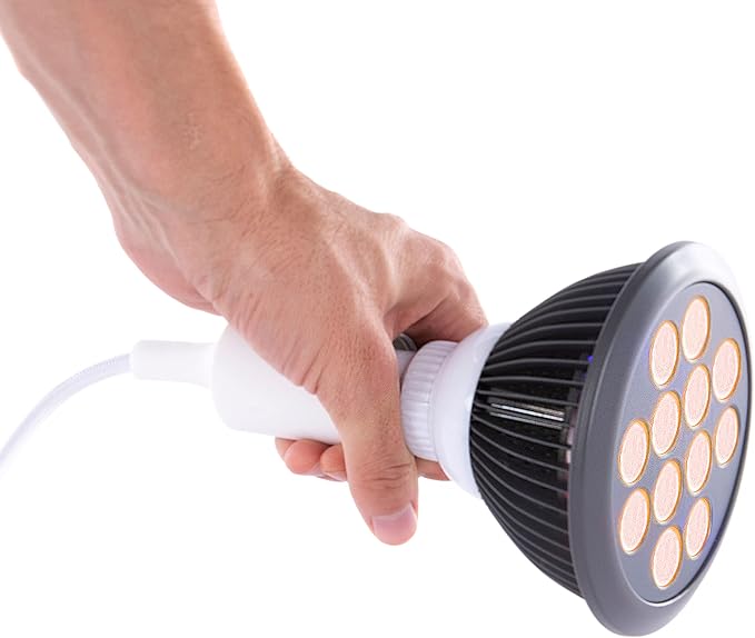 hooga Orange Light Therapy Bulb Power Cord Included. 605 nm Wavelength. 12 LEDs. High Irradiance, May Reduce Skin Redness and Irritation. Mood Enhancing Benefits.