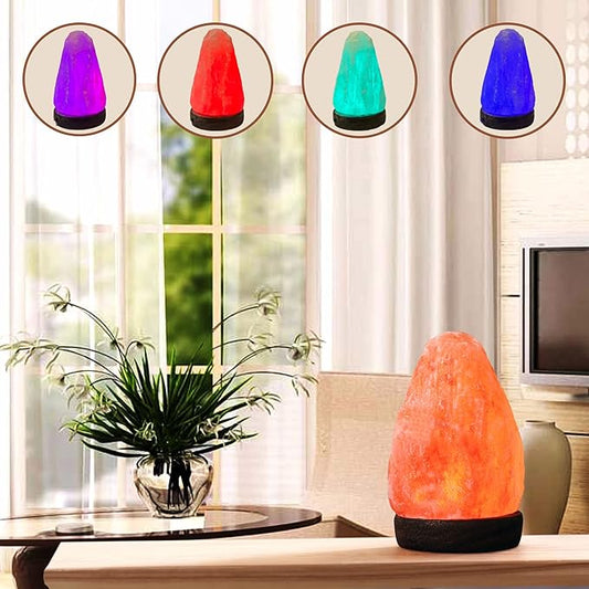 Himalayan Salt Lamp, USB Powered Color Changing Handcrafted Natural Shaped Lamp, Unique Gift Idea for Home Decore and Relaxation
