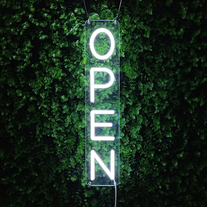 Neon LED Open Sign 17in w/Remote Controller, Electric Light Up Sign for Business, Shop, Pub, Bar, Restaurant, Coffee Shop, Salon, Hotel