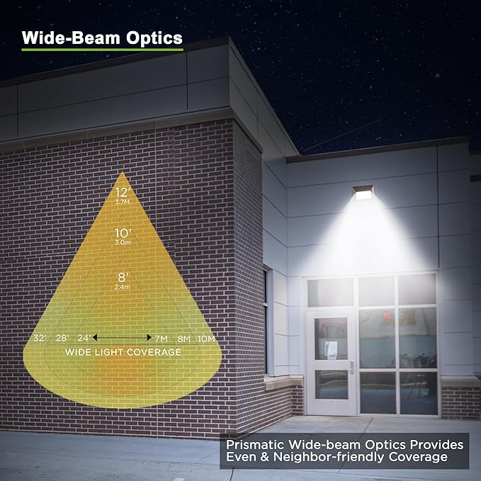 TIERONE 50W LED Wall Pack Light Dusk to Dawn Photocell Outdoor Commercial Security Area Lighting Fixture UL Listed 5500LM 4000K Daylight 400W HPS/HID Equivalent IP65 Waterproof 120-277V 4PACK