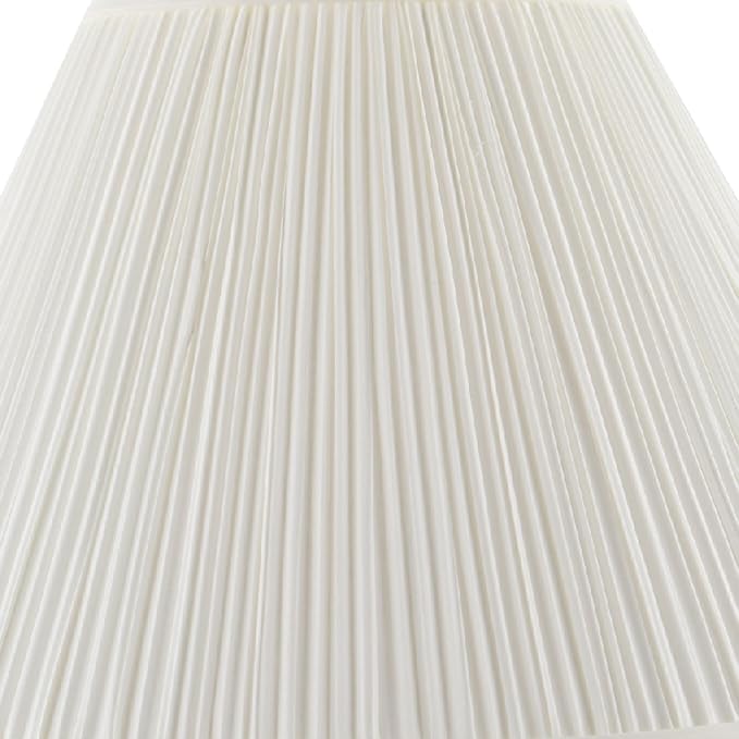 Aspen Creative 33191, Transitional Hardback Empire Shaped Mushroom Pleated Pleated White Spider Shade, 6" Top x 16" Bottom x 12" Slant