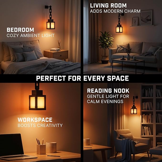 Pixelated Lantern Night Light Lamp - 16 Color RGB Table or Hanging Pixel Mood Light with Chain - Wall Mountable Touch Switch & Remote Control Rechargeable Torch Room Decor LED Light