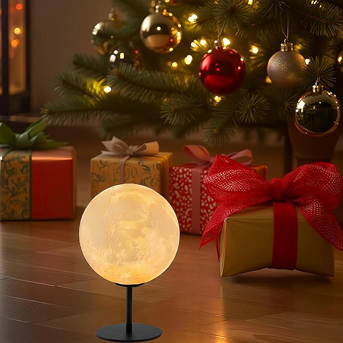 Moon Lamp Bedside Table Lamp for Bedroom, Dimmable Moon LED Night Light with 30 Modes, Desk Lamp Nightstand Lamp for Living Room, Office, Dorm, Kids Room, Birthday Gifts for Kids, Boys, Girls, Teens