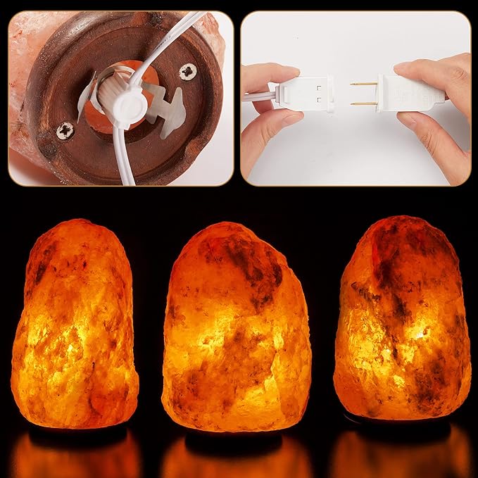 Meonum 1 Pack Accessory Cord with 4 LED Bulbs, End to End Connected Blow Mold Light Cord, 9.8 Feet Lamp Kit with On/Off Switch Plugs for Ceramic, Craft Halloween Christmas Village Decor