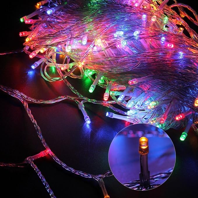 FULLBELL Christmas Lights, Fairy Lights Outdoor 66Ft 200 LED with Memory Modes Controller, Plug in Easter Decor Lights for Bedroom Party Wedding Garden Christmas Tree Indoor Outdoor Decorations