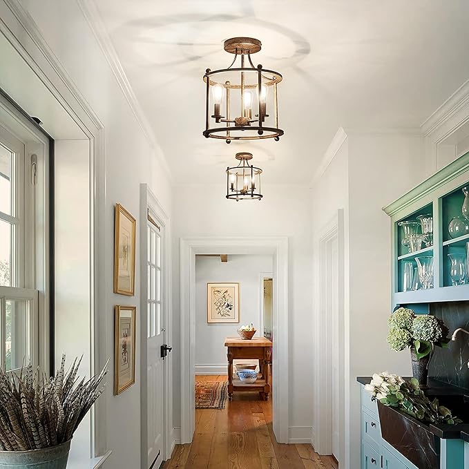 Vintage Edison Bulbs 60W Equivalent 850LM, 6W LED Light Bulb Neutral White 4000K, ST58 Filament Lighting E26 Base, Non-Dimmable, Pack of 6