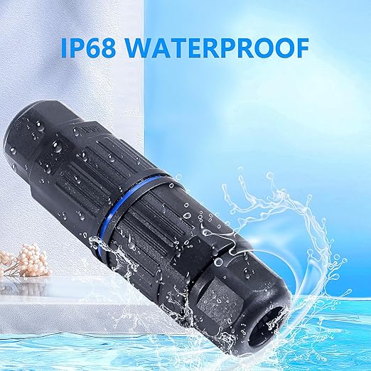 10PCS IP68 Waterproof Electrical Cable Connector, Outdoor 3 Way Junction Box, Waterproof Wire Connectors with Replaceable Lever Wire Connectors for AWG 28-12, Quick Screwless Installation