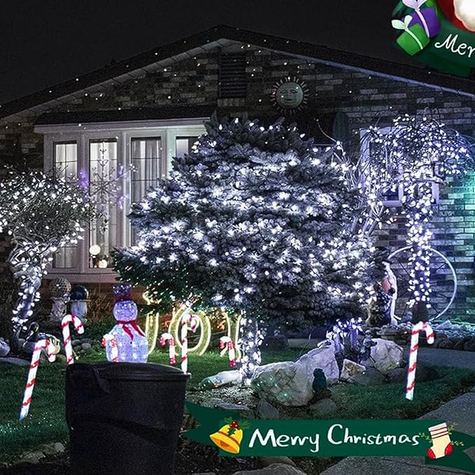 FULLBELL 2 Pack Gothic Decor Black String Lights 33ft 100 LED Memory Controller, LED Lights for Bedroom Gothic Home Decor Extendable String Lights for Indoor Outdoor (White)