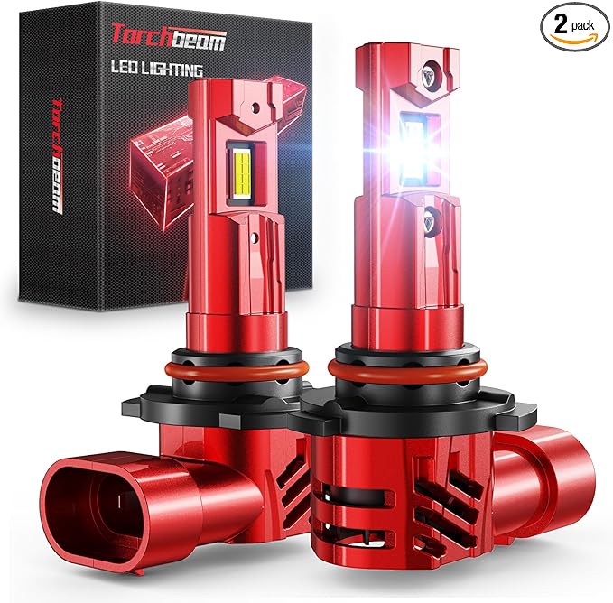 Torchbeam 2025 9006 Bulbs Combo, 9006 45000LM Fog Light Powersports Bulbs for ATVS,3 Minutes Installation,1:1 Size Plug and Play,Pack of 2